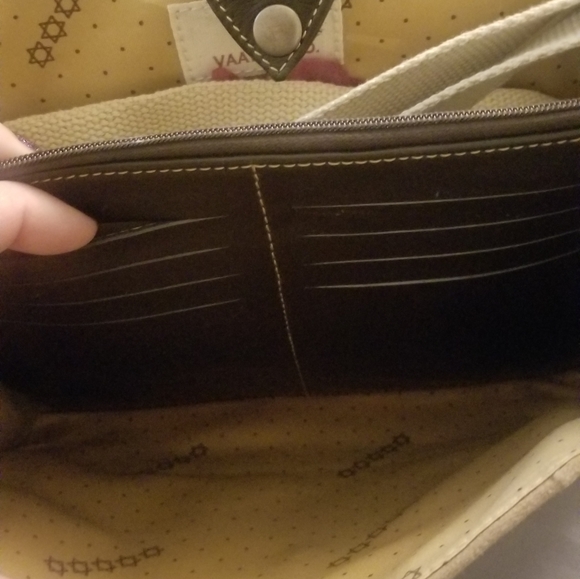 NWT Upcycled Leather Crossbody Purse with Matching Wallet. By Vaan and Co. - Picture 6 of 11